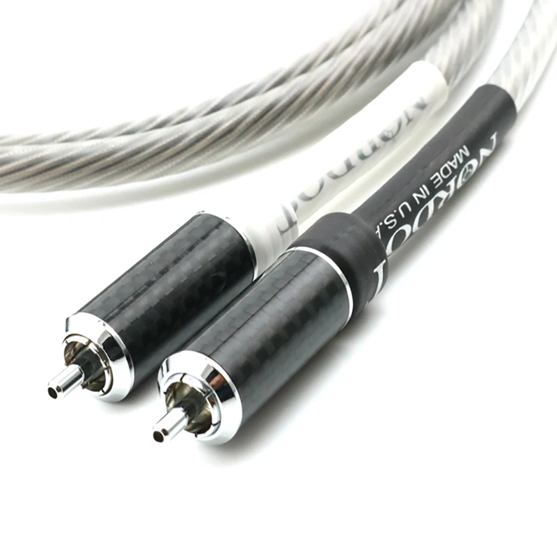 Nordost Odin Supreme пример интерсоединения RCA аудиокабель с разъемом из углеродного
