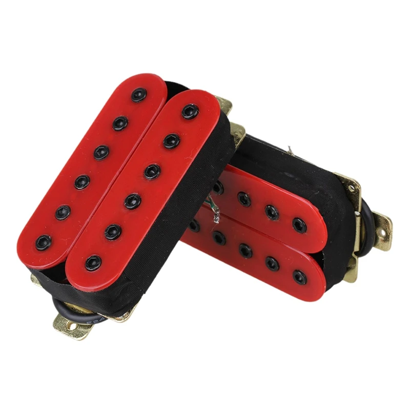 Керамический магнит красная Бесшумная Гитара Humbucker мост шеи Пикап Набор|Детали и