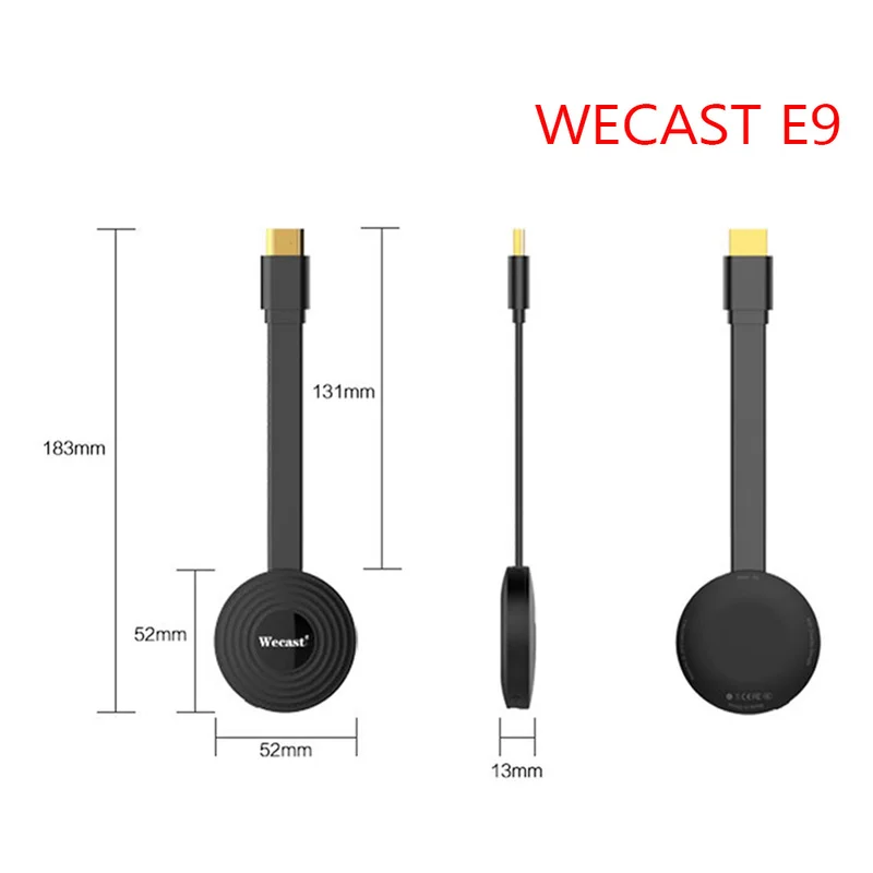 WECAST E9 самоклеющийся интерфейс для ТВ RK3036 двухъядерный H.265 Miracast DLNA обмена