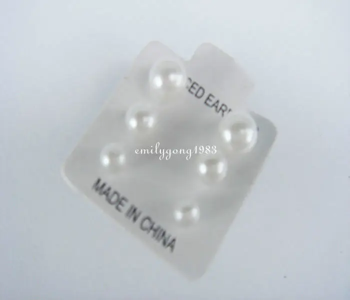 108 Пар Стальных стоек без никеля белые фоторазмеры 3 4 5 мм Z2|earring size|pearl stud earringsstud