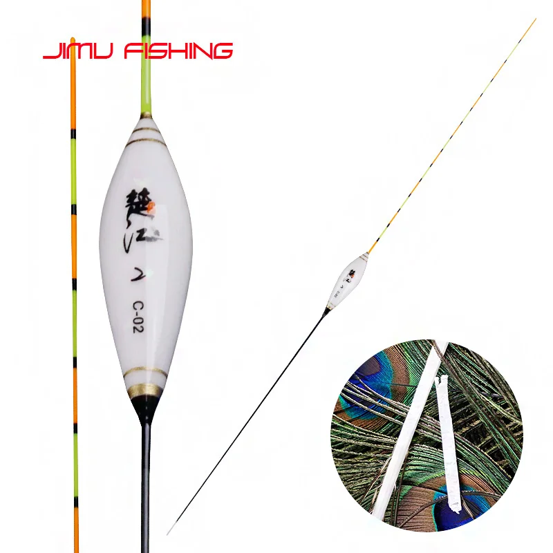 

1 Piece High Quality Peacock Feather Fishing Floats CarpCrucian Float Stopper Pesca Flotteur Bobbers Fishing Accessories Tackles