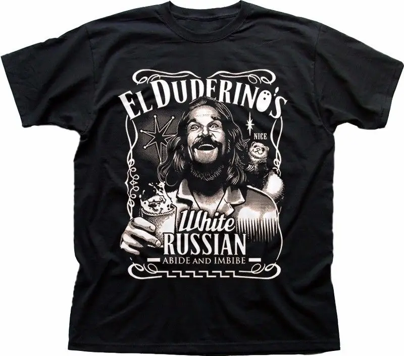 Черная футболка с надписью DUDE Big Lebowski героями мультфильмов Мужская унисекс новая