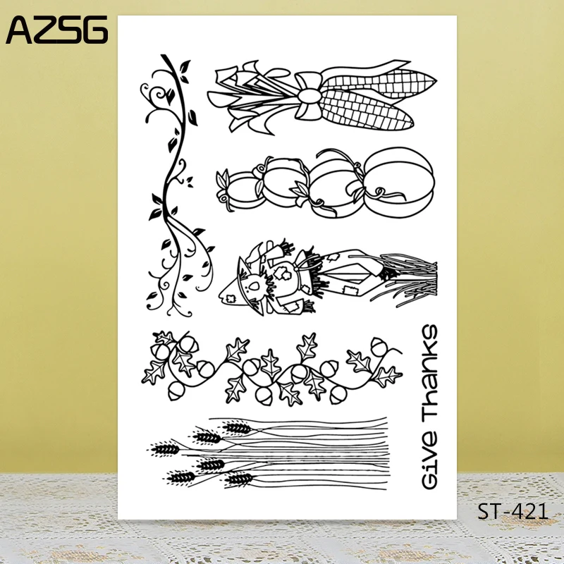 

AZSG Crops Funny Scarecrow Clear Stamps/Seals For DIY Scrapbooking/Card Making/Album Decorative Silicone Stamp Crafts