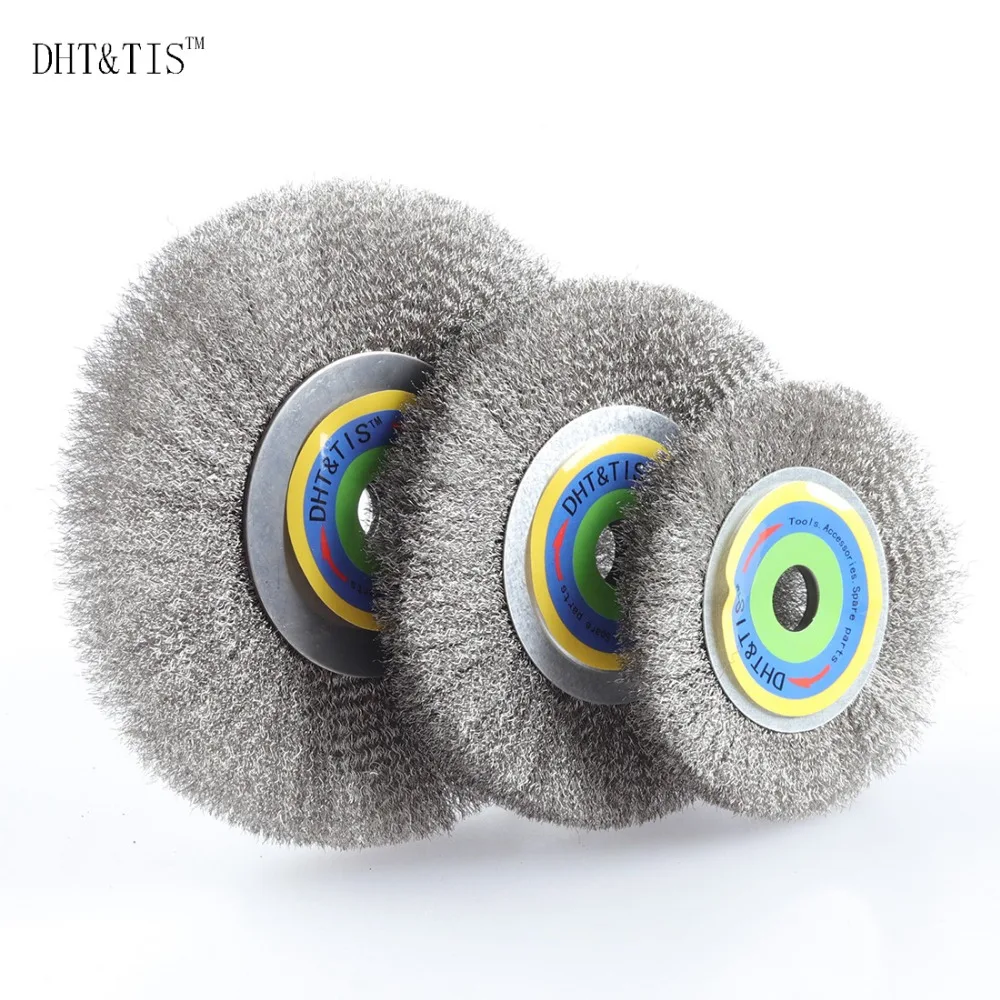 Щетка для шлифовки и полировки металла DHT & TIS 4 5 6 0 15 мм 16 внутренняя|steel wire wheel