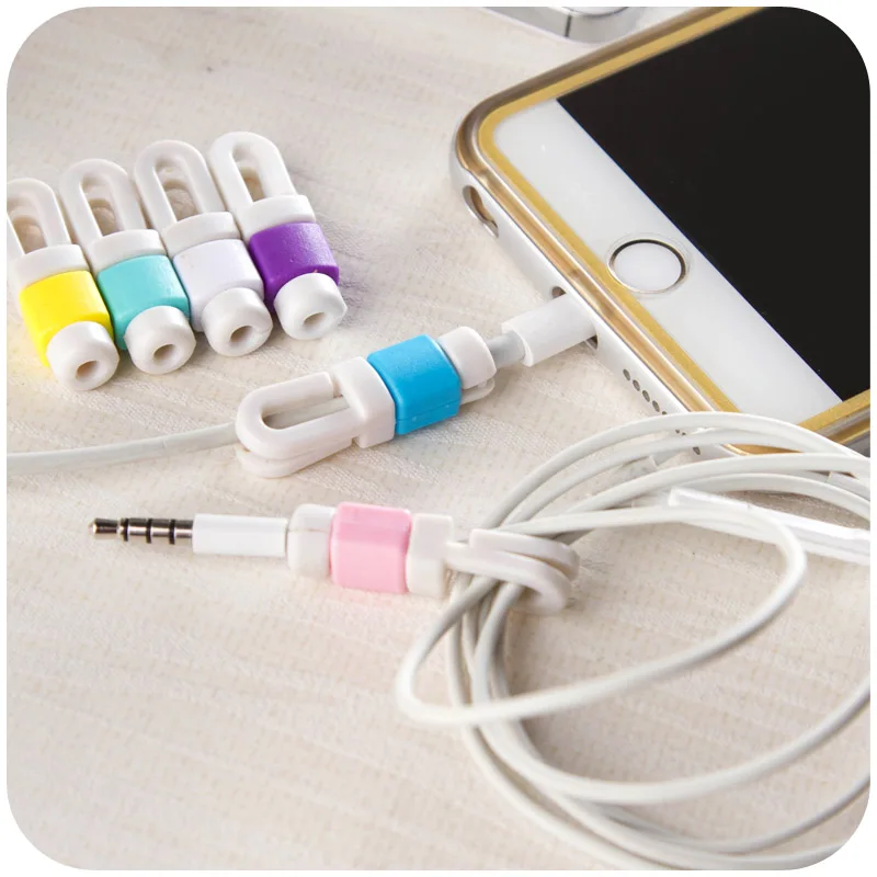 100 шт./лот USB кабель для передачи данных защитный чехол наушников Защитный