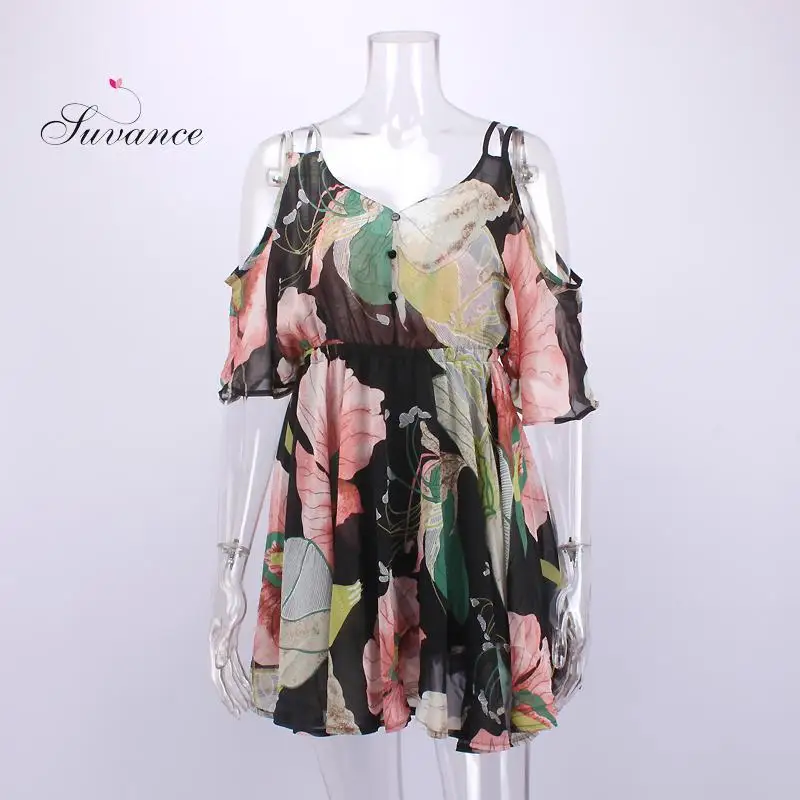 Женское пляжное Мини-Платье До Колена Suvance летнее асимметричное свободное