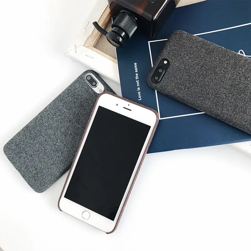Cyato грубая ткань шаблон чехол для iPhone 8 мягкий TPU 7 plus ультра-тонкий корпус X capa |