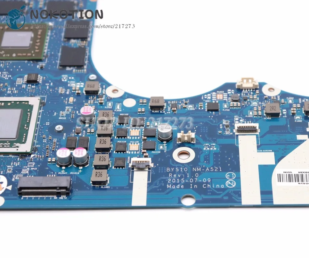 NOKOTION BY510 NM-A521 основная плата для lenovo Ideapad Y700-15ACZ материнская плата для ноутбука 15,6 дюймов FX-8800P процессор R9 M385 4 Гб
