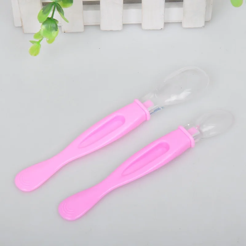 Ежедневное детское Кормление Мягкий для кормления детская посуда ложка Flatware Детские Силиконовые 2 шт набор