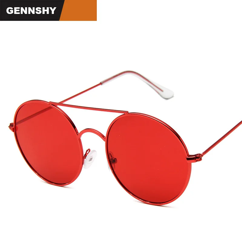 

2019 New Fashion Sunglasses Man Round Shaqe Double Bridge Sunglasses Ocean Lenses Women Fashion Brand Design Sunglasses UV400