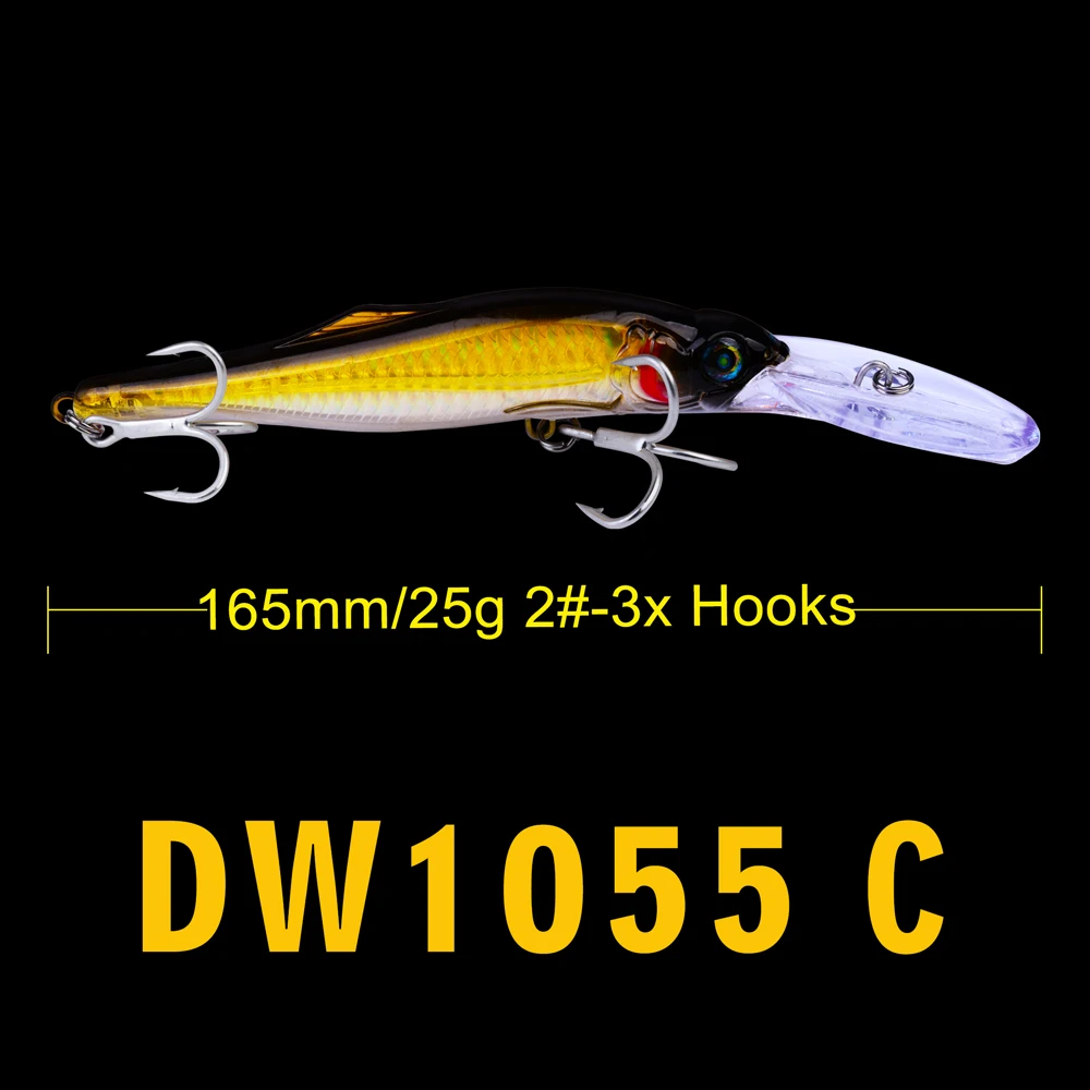 6PC Plastic 6 Colors Hard Fishing Lures 25g-0.88oz Wobblers 16.5cm-6.5&quot With 2# Hooks Tackle 2018 New Arrival | Спорт и