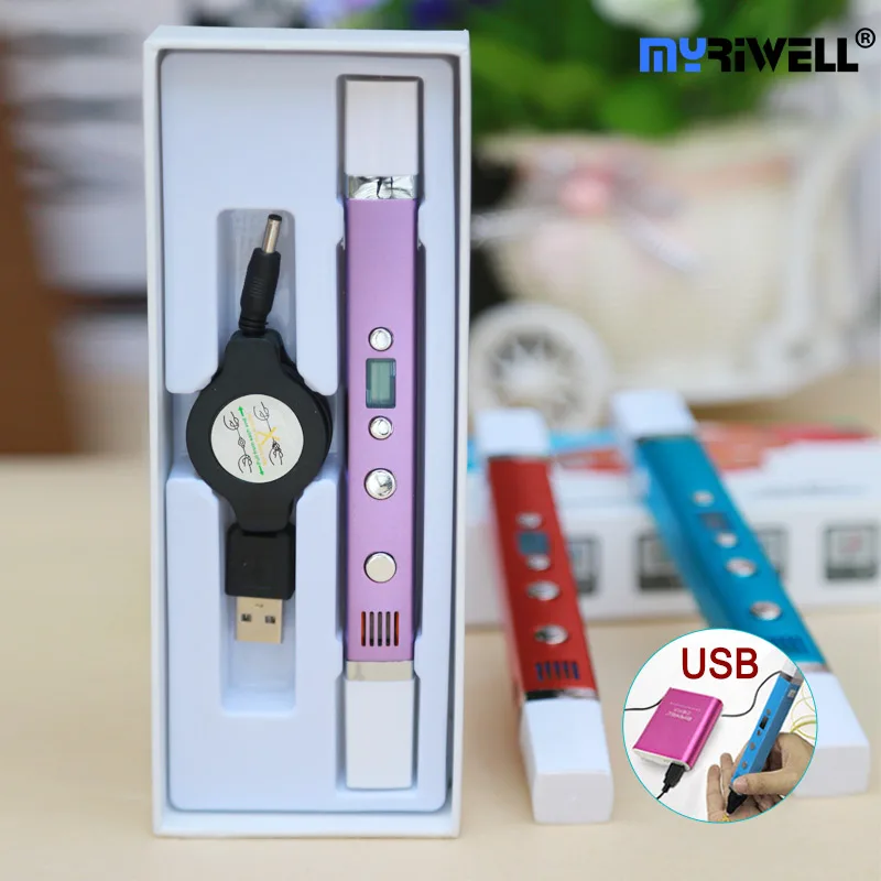 Высококачественная 3d ручка myriwell RP100C металлический корпус 3 d PCL ABS PLA режима