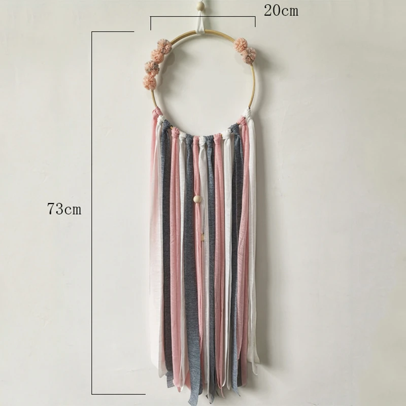 INS Скандинавское подвесное украшение Деревянный милый детский бампер декор для