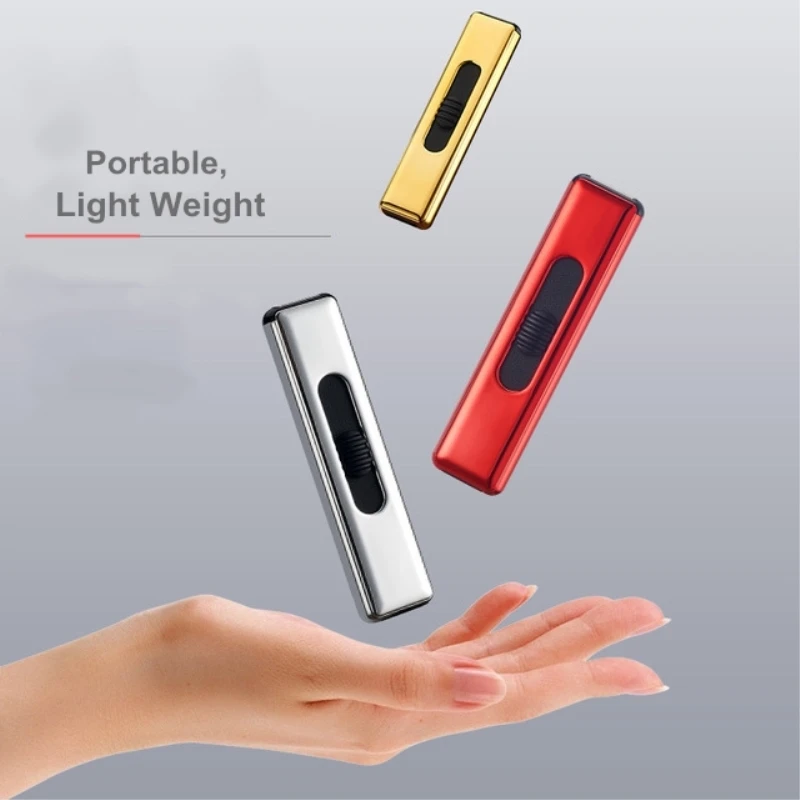 Мини USB перезаряжаемая Электронная зажигалка двухсторонняя электрическая