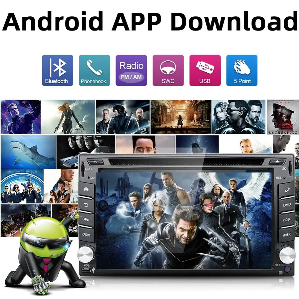 Bosion Универсальный 2 Din Android 10 0 автомобильный dvd плеер GPS + wifi bluetooth радио