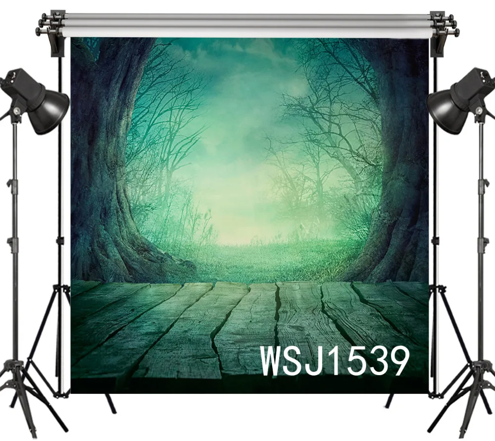 Фунтов Хэллоуин пещера лес винил фотографии фоном реквизит страшная ночь Studio