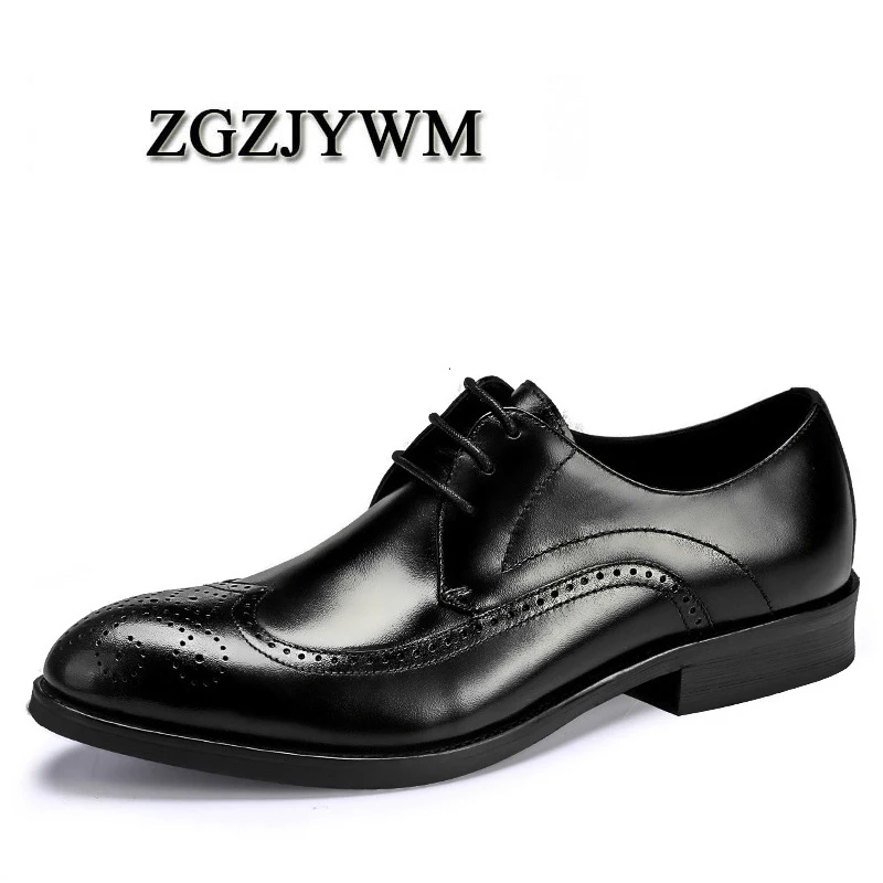 ZGZJYWM новые дышащие резные классические деловые на шнуровке