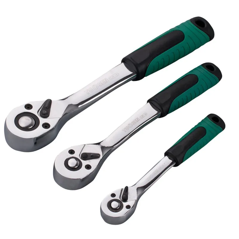 1/4 &quot3/8&quot 1/2 &quotТрещоточный ключ быстросъемный одинарный хромированный стальной