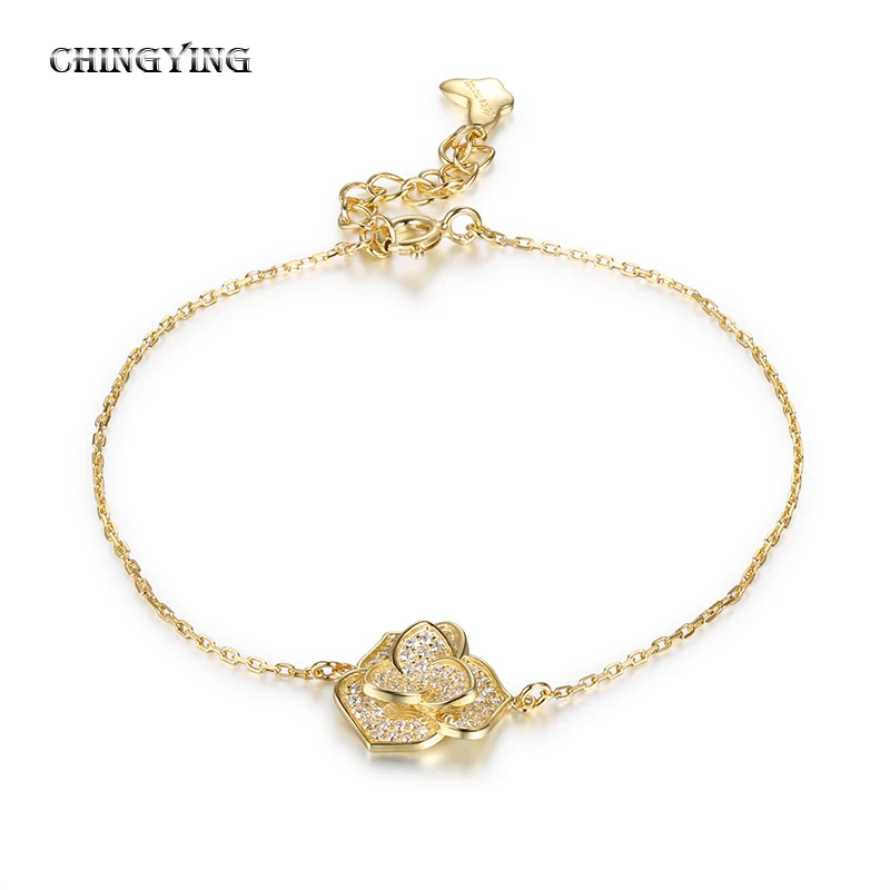 Рождественский Подарок Серебряный Браслет Белый Цирконий Женщины Новый Год Свадебный Стерлингового