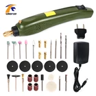 Мини-Электрический вращающийся инструмент, электрическая дрель, электрическая ручка для гравировки, мини-сверло, микро шлифовальный станок, набор шлифовальных принадлежностей