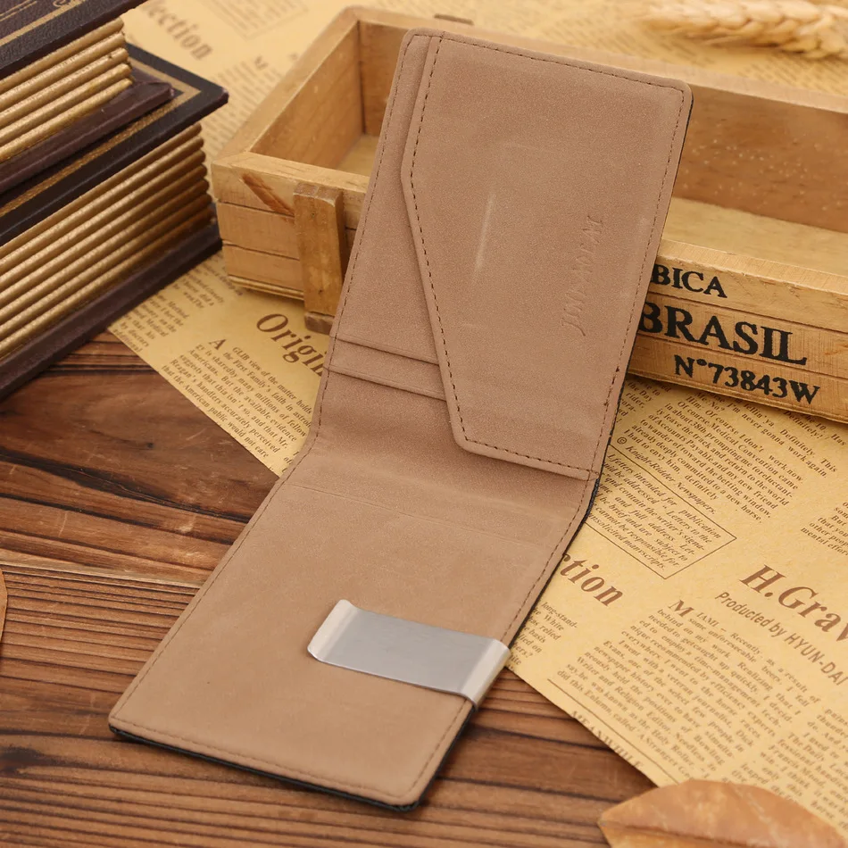 

Quality Fashion New Korean Magic Dollar Clip 4 Colors 2 Fold Personality Design Male Money Clips Wallet For Men Free Shipping