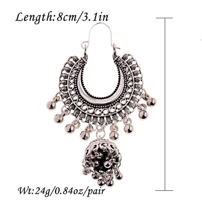 Новинка 2019 Винтажные серьги кисточки в виде колокольчиков Jhumka из Египта для
