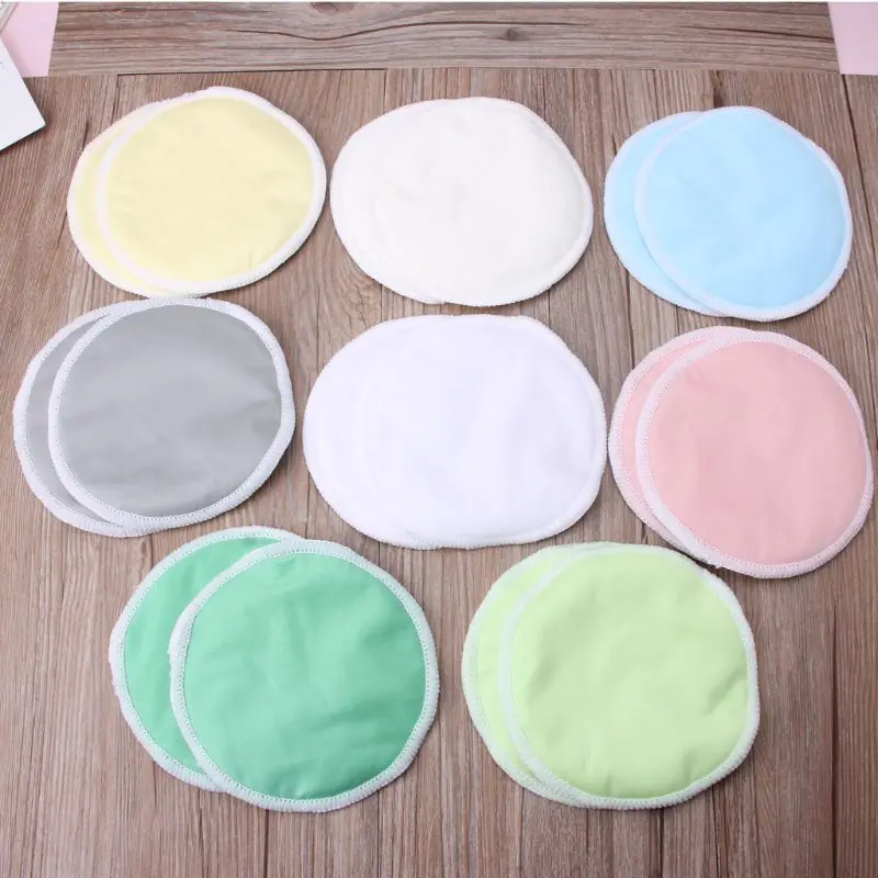 2 шт. новые бамбуковые подушечки для груди Моющиеся Водонепроницаемые кормления