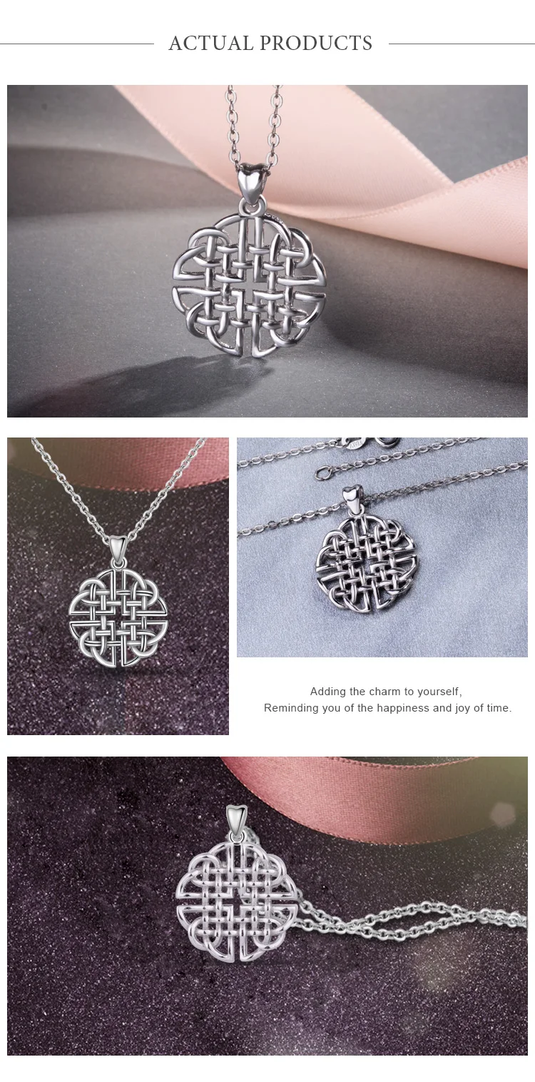 Authentic Eudora, 925 пробы, серебро, кельтский узел, подвеска, ожерелья для женщин, девушек, подарок на день рождения, модные ювелирные изделия из стерлингового серебра