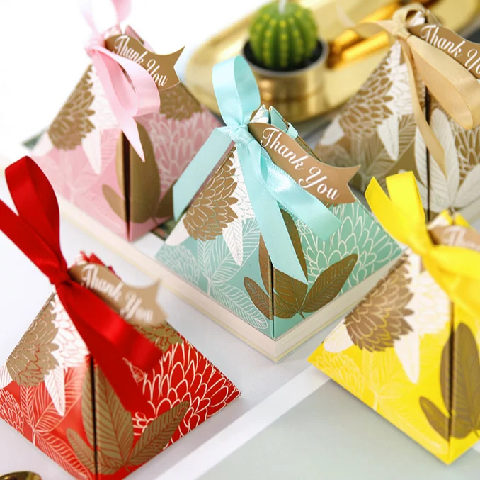 50 шт. золотые розовые желтые синие красные листья треугольная пирамида свадебные