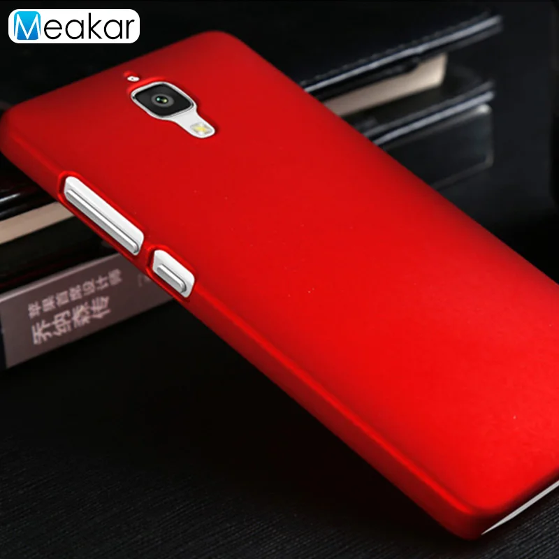 red Матовый пластиковый чехол для Xiao mi 4 чехол для Xiao mi 4 mi 4 Lte чехол-лента на заднюю панель - Цвет: red