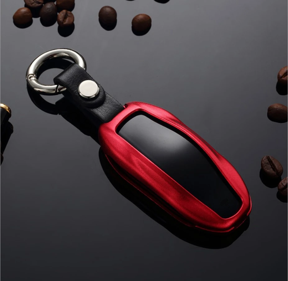 High Quality Car Aluminium Alloy Key Holder Cover Case For Tesla Model 3 S Keychain Pocket Wallet Shell Protector | Автомобили и