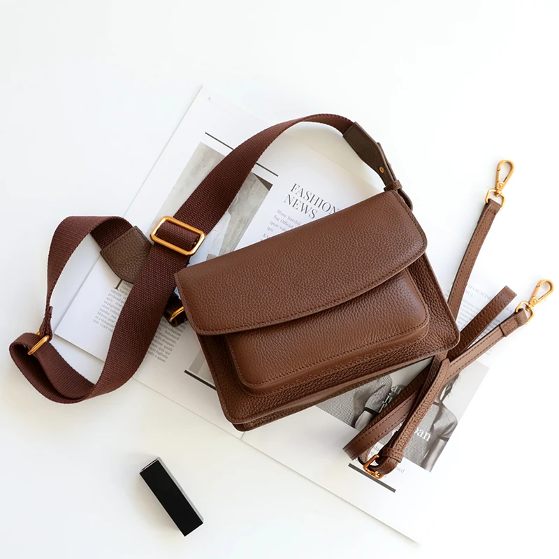 Простая Сумка через плечо из натуральной кожи с тиснением для женщин