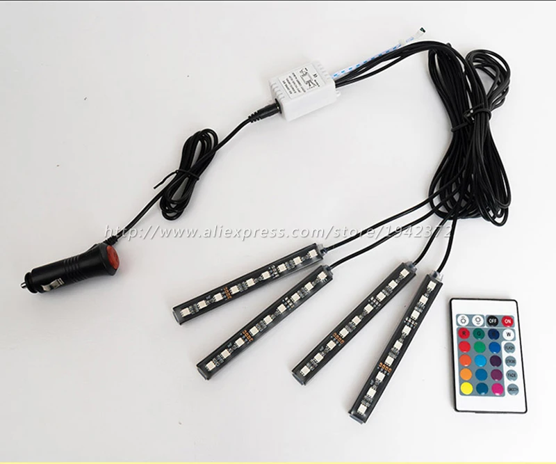 RGB 5050 SMD гибкий светодиодный светильник для украшения интерьера с пультом дистанционного управления DC12V