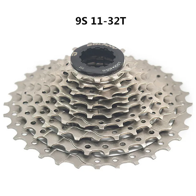 9S 11 32T BOLANY Дорожный/горный велосипед кассета маховик 8 S/9 S/10 S/11 S/12 S 11-52T скорость полный диапазон совместим с SHIMANO - Цвет: 9S 11 32T