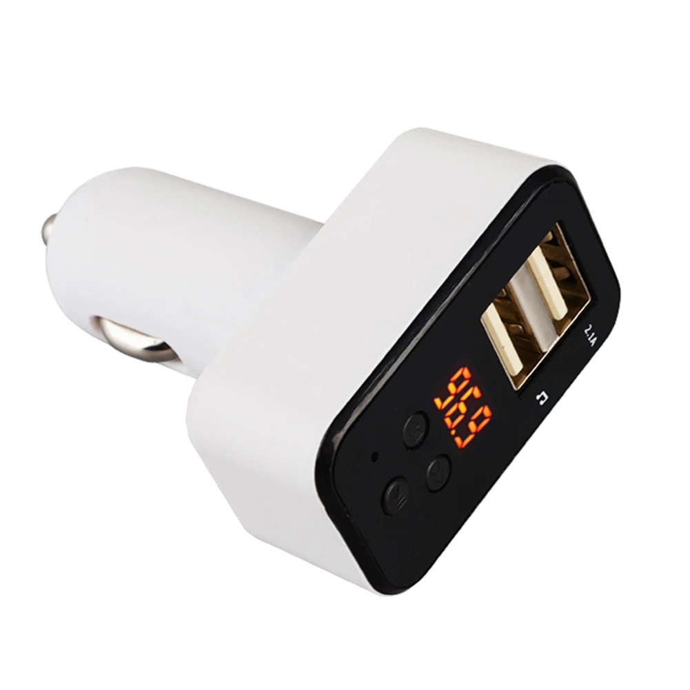 Двойной USB прикуриватель зарядное устройство FM передатчик автомобильный