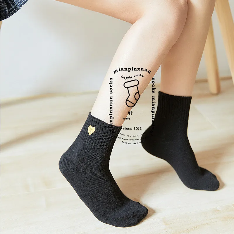 6 пар/лот Новый Для женщин женские Обувь для девочек Носки бренд золотой хлопок