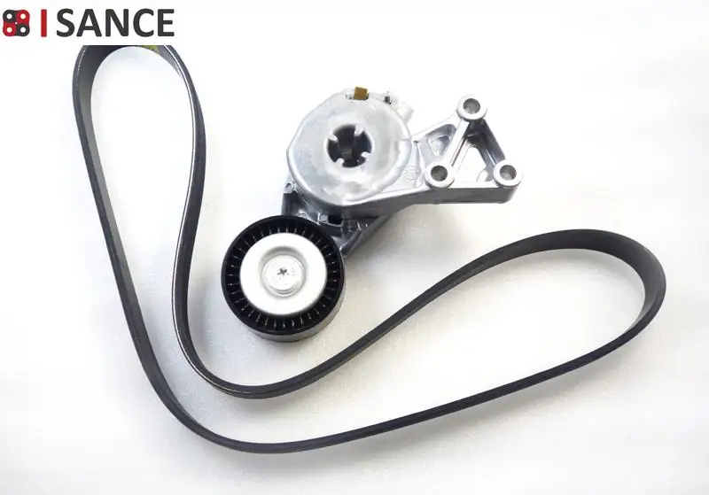 Двигатель ISANCE Belt и комплект натяжителя 06A903315E 06A903315D 6PK1125 для VW Beetle Golf Jetta Audi A3 S3 TT Seat