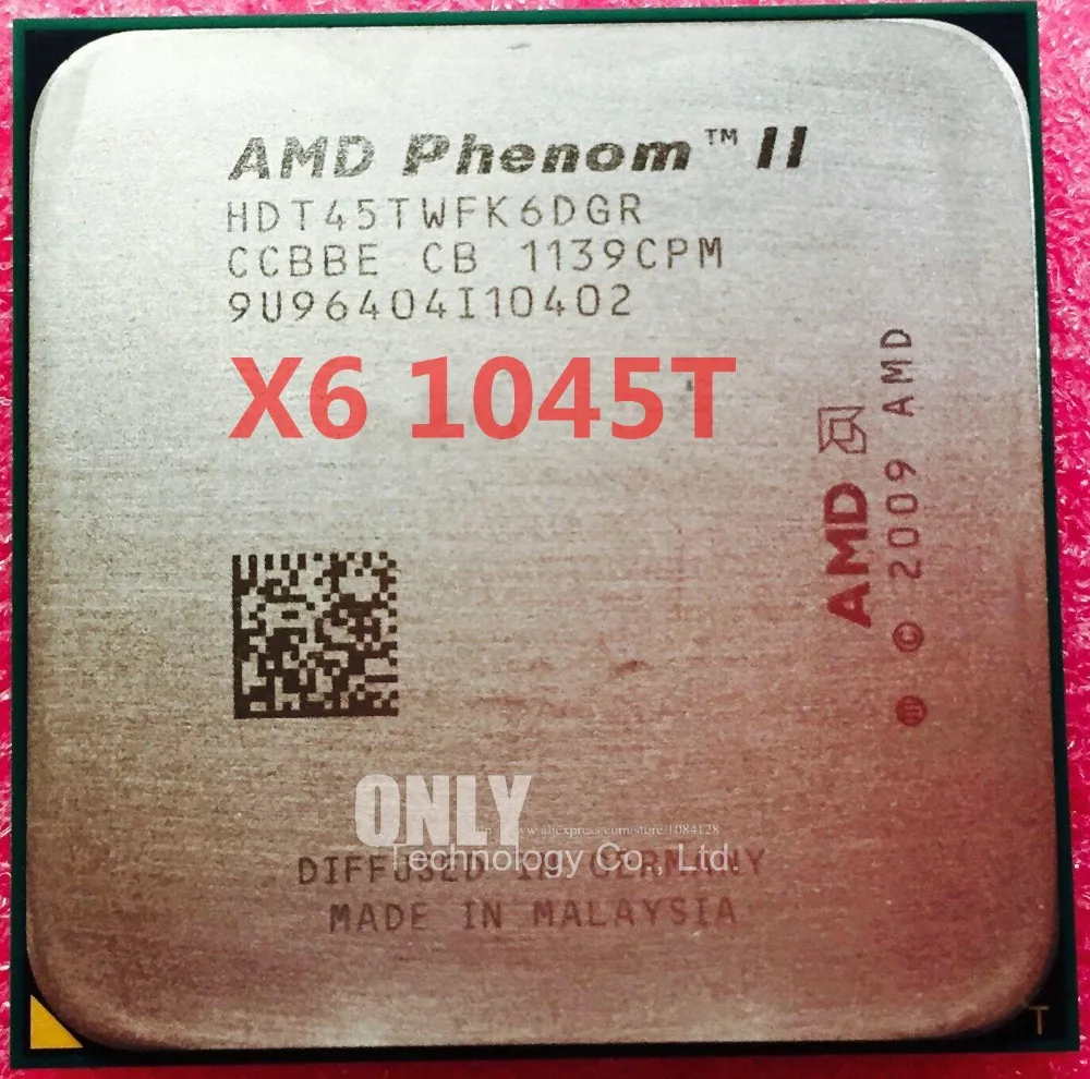 Phenom II X6 1045T cpu/HDT45TWFK6DGR/2,7 GHz/AM3/938Pin/6 MB L3/E0/95 W/45nm разбитые кусочки