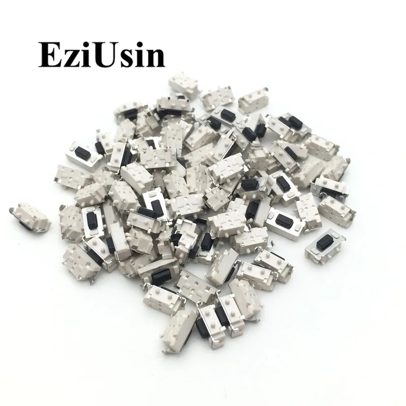 EziUsin 100 шт. микро такт переключатель сенсорный 3*6*3,5 3x6x3,5 SMD для MP3 MP4 Tablet PC кнопка Bluetooth гарнитура пульт дистанционного управления