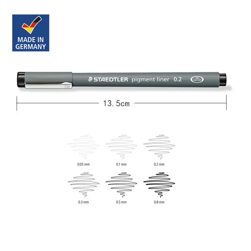 Staedtler 308 SB6P бонус эскизная ручка чертежная иглы пера гелевая 6 шт./компл. 0 05 1 2 3 5 8