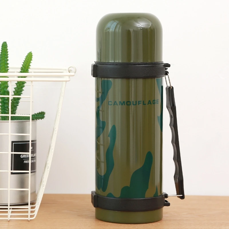 Bottle 1200ml Army Green Thermo Cup Travel Coffee Mugs Thermal Vaccum Water Bottle Thermal Cup