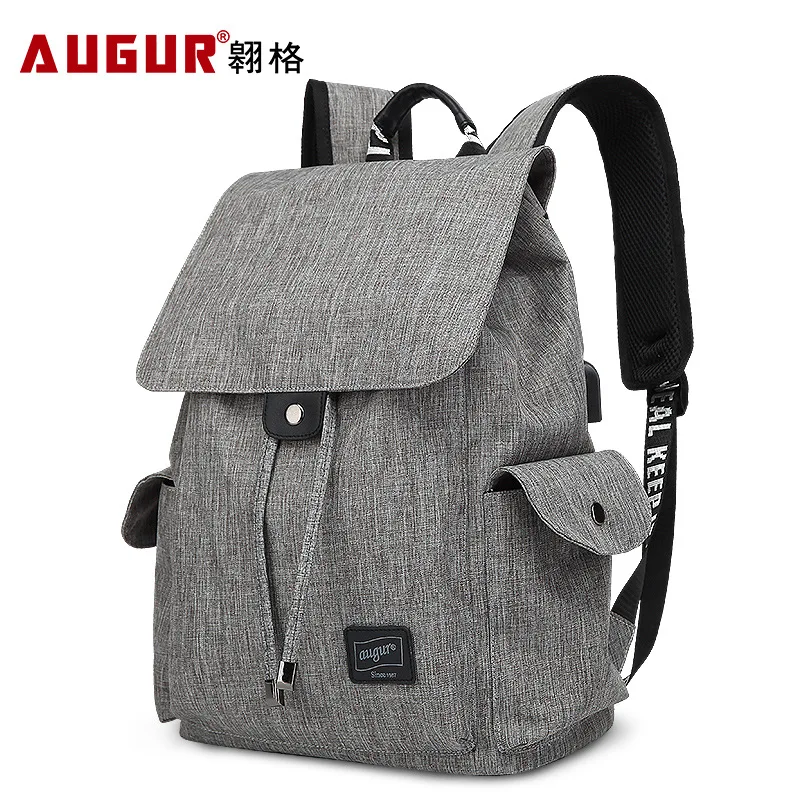 

AUGUR USB Unisex Design Backpack Book Bags School Backpack Casual Rucksack Daypack Oxford Canvas Laptop Fashion Man Backpacks