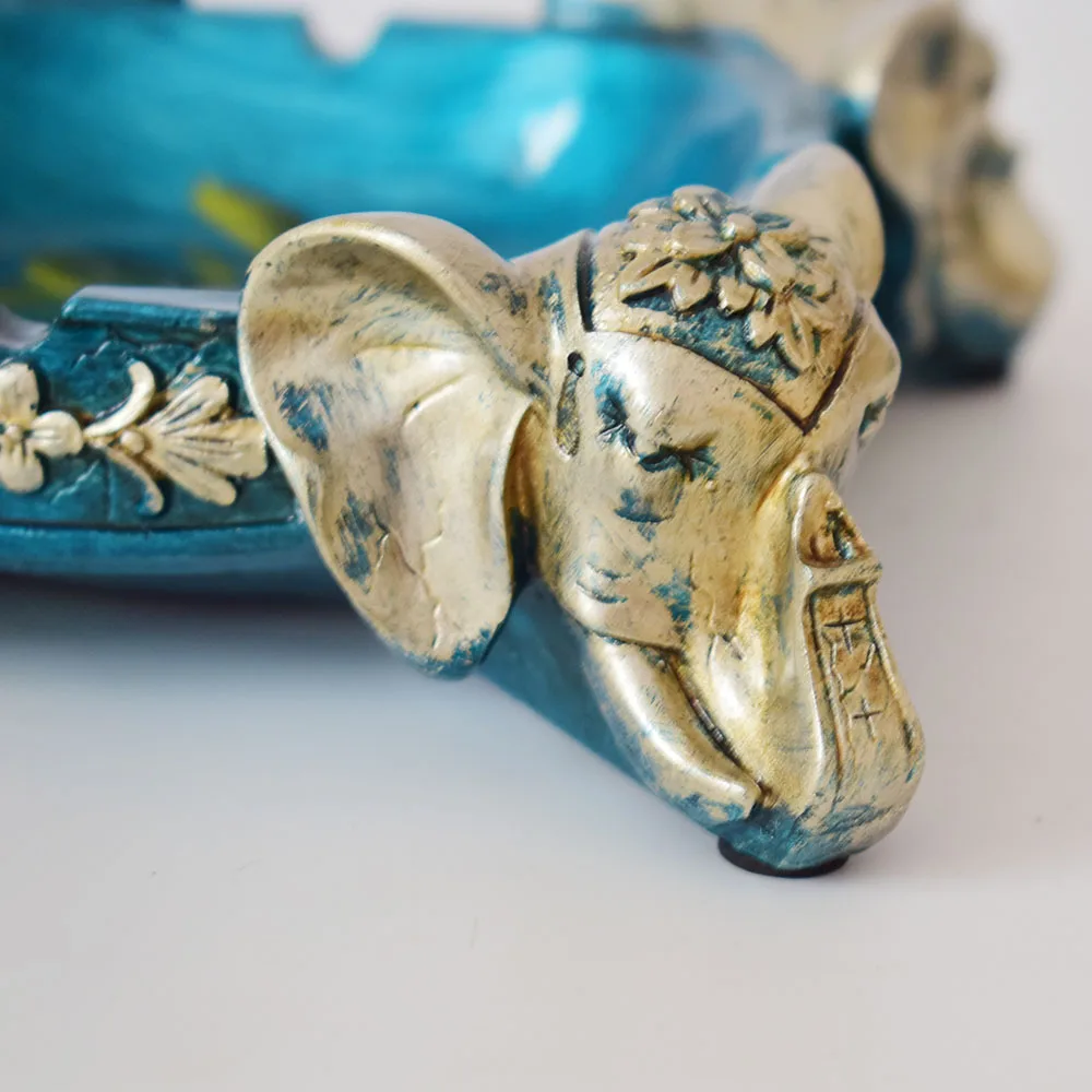 Europe vintage unique cute elephant sculptures ashtray decorative home office ashtrays for cigarettes women men gifts creative | Дом и сад