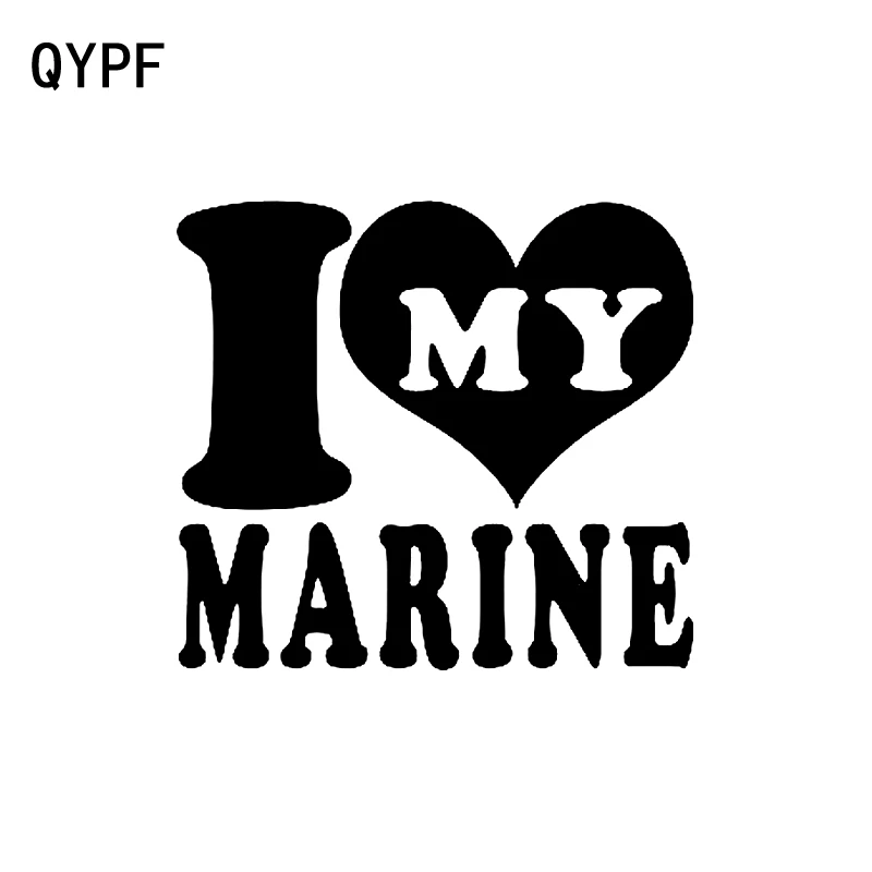 QYPF 13 4 см * 12 I Love My Marine модные виниловые водонепроницаемые наклейки аксессуары