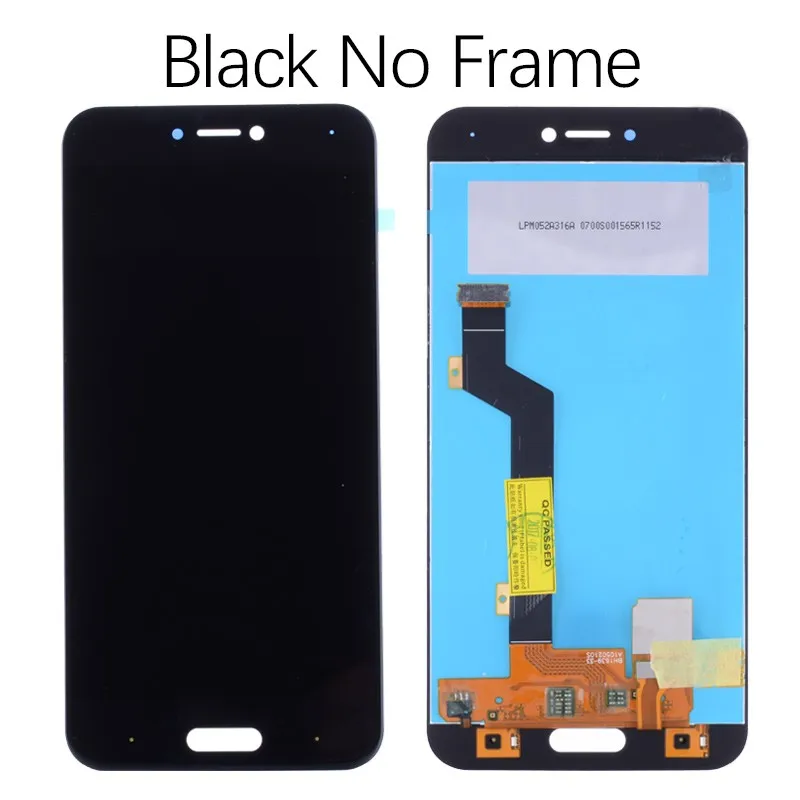 No Frame Black Dual SIM Дисплей для Xiaomi Mi5C LCD в сборе с тачскрином на рамке 5.15'' черный белый золото - Цвет: No Frame Black
