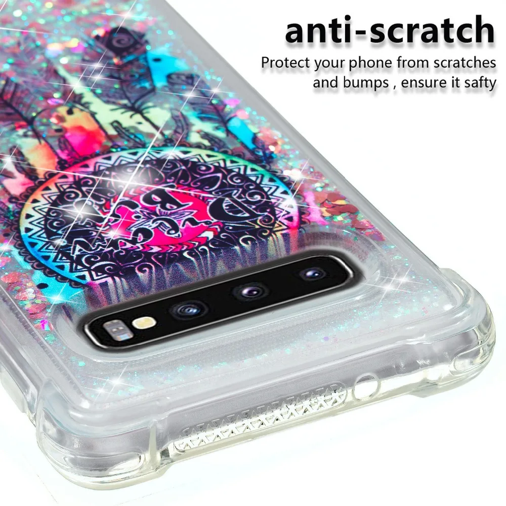 

Liquid Cover For Samsung Galaxy S10 plus S10e S10 lite Case Fusion Sparkling Quicksand Glitter Shockproof Bumper Girls new
