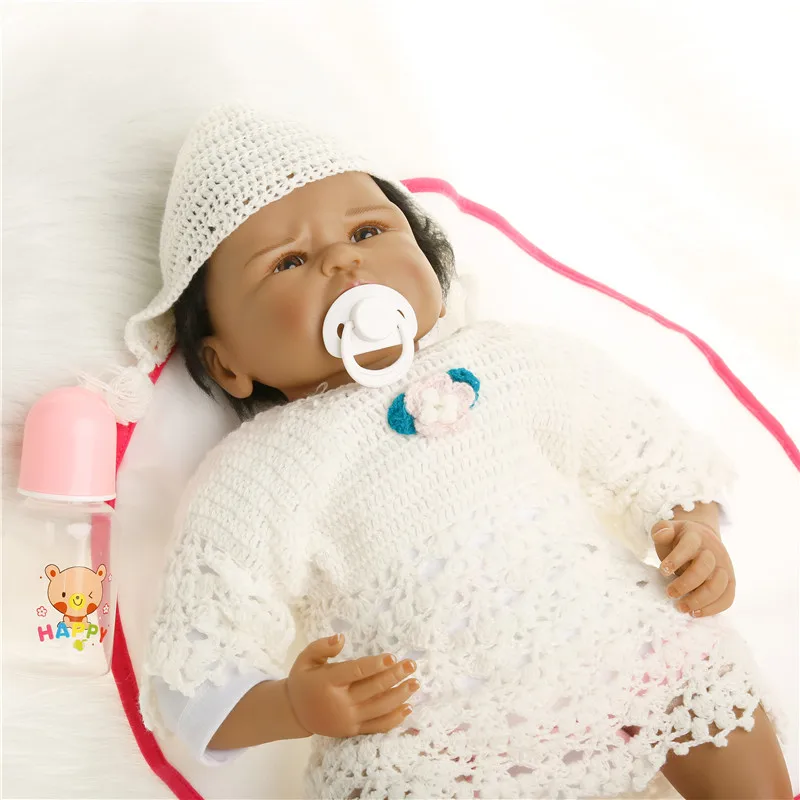 SanyDoll 22 дюйма 55 см силиконовые куклы для новорожденных Реалистичная кукла детей