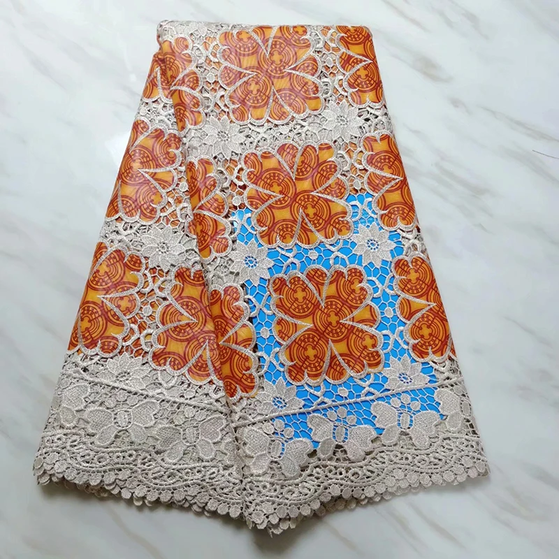 Гипюровая кружевная ткань 2019 Горячая продажа Новая африканская восковая с