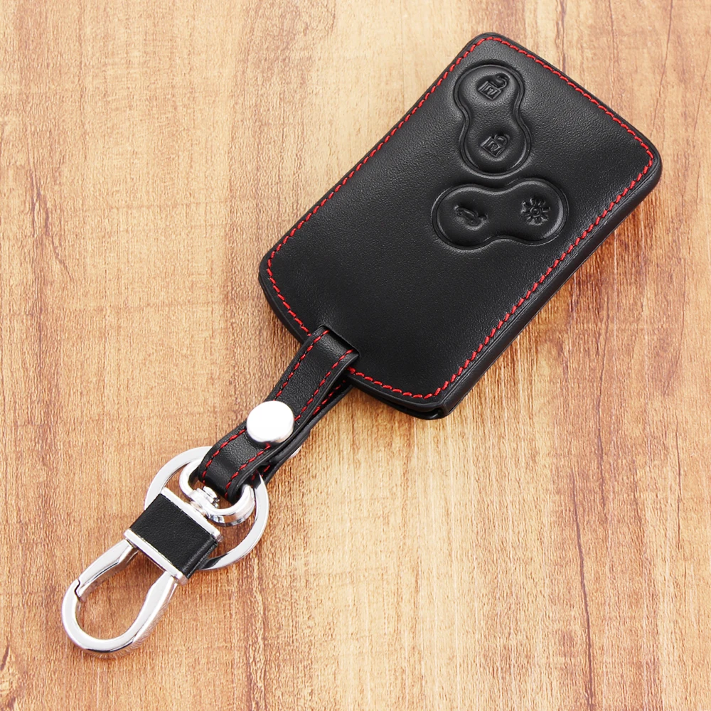 Кожаные чехлы для автомобильных ключей Набор чехлов держатель Renault Clio Scenic Megane Duster