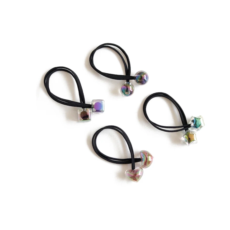 1 шт. Новые детские милые Звезда Сердце эластичные резинки для волос Головные